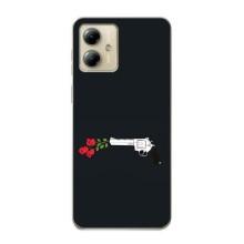 Чехлы (ART) Цветы на Motorola MOTO G14 (VPrint) (Неожиданные цветы)