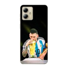 Чехлы для Motorola MOTO G14 (Leo чемпион) (AlphaPrint) (Кубок Месси)