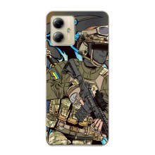 Чехлы с картинкой ЗСУ для Motorola MOTO G14 (AlphaPrint) (Воин ВСУ)
