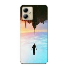 Чехол с человеком пауком для Motorola MOTO G14 - (AlphaPrint) (Паук человек)