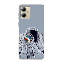 Чехол NASA для Motorola MOTO G14 (AlphaPrint) (Космонавт фото)
