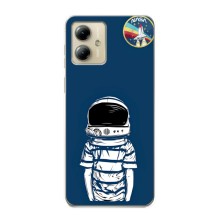 Чехол NASA для Motorola MOTO G14 (AlphaPrint) (Мальчик в шлеме)