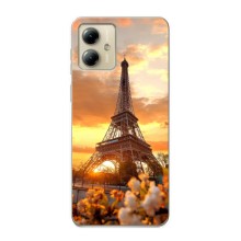 Чехол Эйфелева Башня для Motorola MOTO G14 - (AlphaPrint) (Солнечная башня)