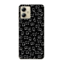 Чехол с принтом для Motorola MOTO G14 (AlphaPrint) Модные коты (Меленькие котики)