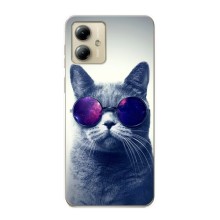 Чехол с принтом для Motorola MOTO G14 (AlphaPrint) Модные коты (Стильный кот)
