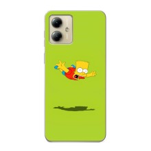 Чехол с Симпсонами для Motorola MOTO G14 (VPrint) (Барт Симпсон)