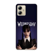 Чехлы Венсдей на Motorola MOTO G14 Уэнсдей (AlphaPrint) (Wednesday)