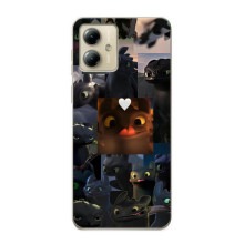 Чехол как приручить дракона на Motorola MOTO G14 (Дракон коллаж)