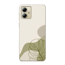 Силиконовый чехол с принтом в цветах на Motorola MOTO G14 – Монстера зелёная