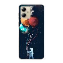 Космические Чехлы для Мото джи 14 (VPrint) (Планеты шарики)