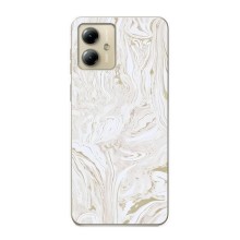 Мраморный чехол на Motorola MOTO G14 (VPrint) (Белый мрамор)