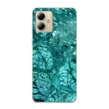 Мраморный чехол на Motorola MOTO G14 (VPrint) (Зеленый мрамор)