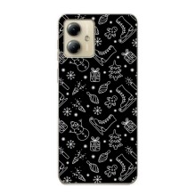 Новогодние, Праздничные Чехлы для Motorola MOTO G14 - 2024 год (Новогодний фон)