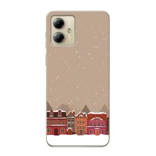 Новогодние, Праздничные Чехлы для Motorola MOTO G14 - 2024 год (Зимний город)