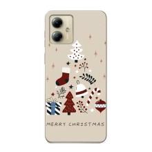 Рождественские Чехлы для Motorola MOTO G14 (VPrint) (Merry Christmas)