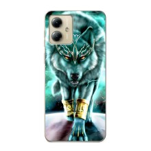 Защитные чехлы для Мото джи 14 (AlphaPrint) (ХИТ продаж) ВОЛК (Яркий волк)