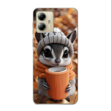 Печатный чехол «Зверята с кофе» для Motorola MOTO G14