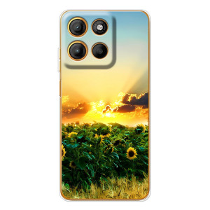 Чехлы с картинкой Подсолнухов для Морора Мото G15 Пауэр – Закат Солнца