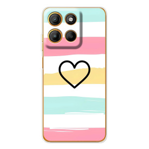 Чехлы с тематикой "Маленькие Сердечки" на Motorola Moto G15 Power (Красивое сердечко)