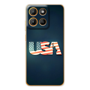 Чехол Флаг USA для Motorola Moto G15 Power – USA