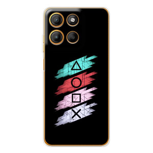 Чехол КИБЕРСПОРТ для Motorola Moto G15 Power (Значки Sony)