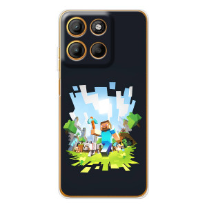 Чохол Майнкрафт на Motorola Moto G15 Power (AlphaPrint) Minecraft
