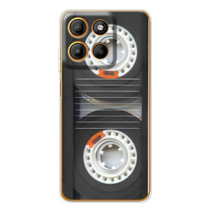 Чехол с Прикольным принтом на Motorola Moto G15 Power – Кассета магнитофона