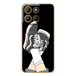 Чехол с Прикольным принтом на Motorola Moto G15 Power – Кеды