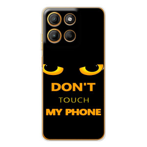 Чехол с Прикольным принтом на Motorola Moto G15 Power – Не трогай мой телефон