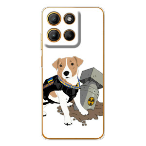 Чехол с принтом Собаки Патрон для Motorola Moto G15 Power (Пёс Патрон с ракетой)