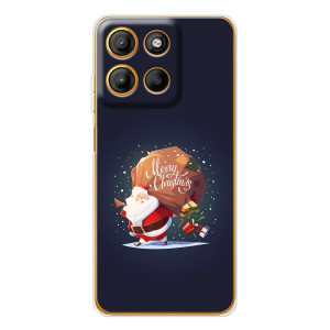 Чехол Санта Клаус для Motorola Moto G15 Power (Подарки от Санты)