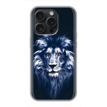 Чехол со Львом для Motorola Moto G15 Power (VPrint) – Синий Лев