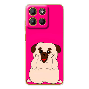 Чехол (ТПУ) Милые собачки для Motorola Moto G15 Power (Веселый Мопсик)