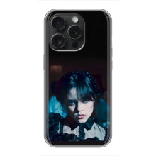 Чехлы Венсдей на Motorola Moto G15 Power Уэнсдей (AlphaPrint) (взгляд Уэнздей)