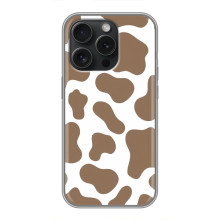Чехол с принтом коровы на graagos Moto G15 Power (Коричневый принт)