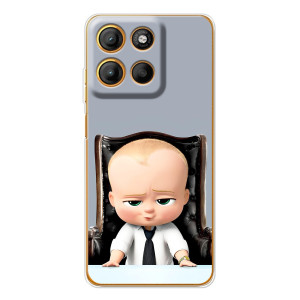 Мультяшный принт на Чехол для Морора Мото G15 Пауэр – BOSS