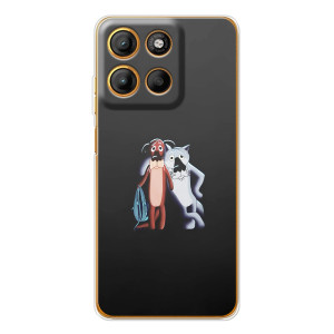 Мультяшный принт на Чехол для Морора Мото G15 Пауэр