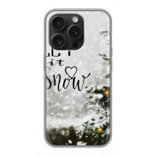 Новогодние, Праздничные Чехлы для Motorola Moto G15 Power - 2024 год (Let it snow)