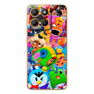 Силиконовый Чехол на Motorola Moto G15 Power с картинкой Brawl Stars