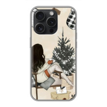 Рождественские, Праздничные Чехлы для graagos Moto G15 Power (Девушка с елкой)