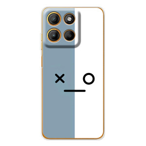 Силиконовые Чехлы (смешные стикеры) для Motorola Moto G15 Power – Серо-белый