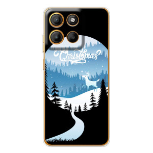 Силиконовый бампер на рождество для Motorola Moto G15 Power – Рождественский Олень