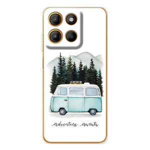 Силиконовый бампер с картинкой машины на Motorola Moto G15 Power