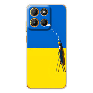 Силиконовый бампер с принтом (ПАТРИОТ) для Motorola Moto G15 Power (Мрія)