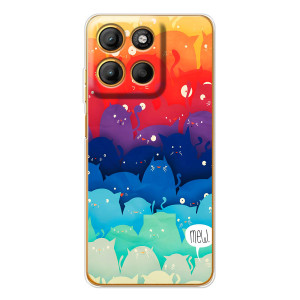 Силиконовый чехол с котиком для Motorola Moto G15 Power – Mew