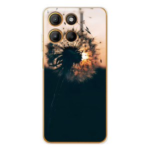 Силиконовый Чехол с одуванчиками на Motorola Moto G15 Power – Красивый одуванчик