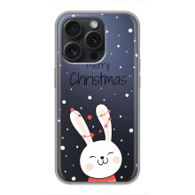 Зимние Чехлы для graagos Moto G15 Power - прозрачный фон (Рождественский заяц)