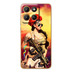 ЗСУ Чохли (TPU) для Motorola Moto G15 Power – Жінка солдат