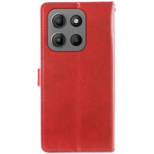 Кожаный чехол-книжка GETMAN Gallant (PU) для Motorola Moto G15 4G – Красный