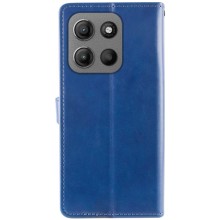 Кожаный чехол-книжка GETMAN Gallant (PU) для Motorola Moto G15 4G – Синий